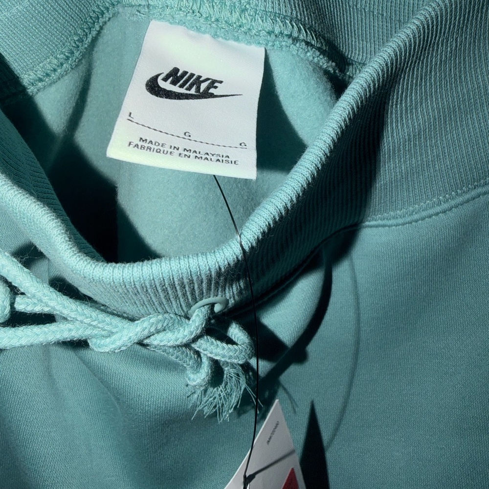 Nike Sportswear Fleece Mini Skirt Sage Green Drawstring NWT Size L - Picture 7 of 8